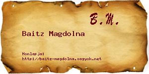 Baitz Magdolna névjegykártya